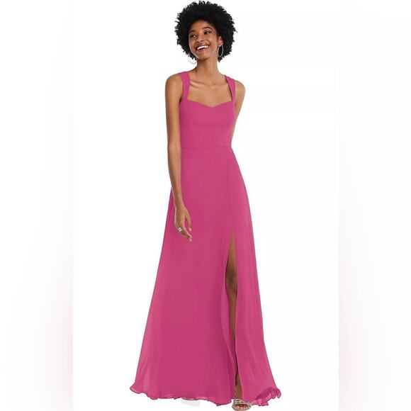 AFTER SIX Women’s Tea Rose Contoured Wide Strap Sweetheart Maxi Dress Size14 - Picture 1 of 9
